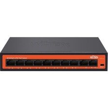 Wı-Tek 8port 65W Full Poe WI-PS210H 10/100 Yönetilemez Switch Watchdog Özellikli