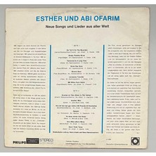 Esther Und Abi Ofarim Neue Songs Und Lieder Aus Aller Welt Lp Plak (Orjinal Dönem Alman Baskı)