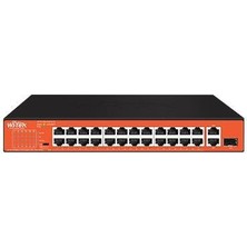 Wı-Tek 24PORT 200W Full Poe WI-PS526GH 10/100 Yönetilemez Switch Watchdog Özellikli