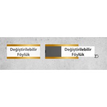 Yönline Özel Kampanya Değiştirilebilir Kapı Isimliği Gold Seri Özel Tasarım