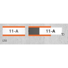 Yönline Okullara Özel Kampanya 10'lu Paket Değiştirilebilir Okul Sınıf Kapı Isimliği Lise