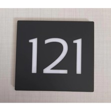 Yönline Dekoratif Apartman Kapı Numarası Pleksi