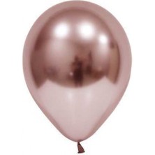 Hayaller Dükkanı Balon Krom Parlak 5 Inc Rose Gold  PK:100