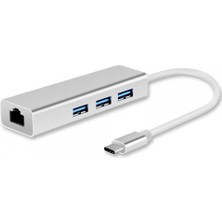 Koodmax Type C To 3 Port USB 3.0 Hub Çoklayıcı Ethernet Macbook