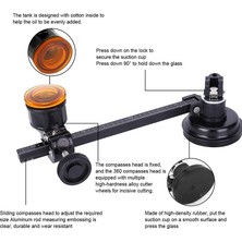 Sourcingasia 40 cm Alüminyum Alaşımlı Cam Seramik Karo Kesici Pusula Tipi Daire Kesici Sabit Vantuzlu Cam Kesme Aletleri (Yurt Dışından)