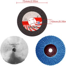 Sourcingasia 5 Adet 75MM Kesme Diski 10MM Delik Açı Öğütücü Düz Flap Taşlama Freze Aracı (Yurt Dışından)