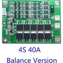 Sourcingasia 4s 40A Aktif Ekolayzer Dengeleyici 18650 Lifepo4 Lityum Pil Koruma Levhası Bms Kurulu Enerji Iletim Kartı (Yurt Dışından)