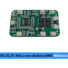 Sourcingasia 2x 6s 25.2V 20A Bms Lityum Pil Kartı, 25V Tornavida ve 24V Pil Paketi Kullanımı Için Dengelemeli (Yurt Dışından)