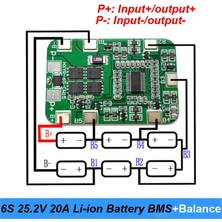 Sourcingasia 2x 6s 25.2V 20A Bms Lityum Pil Kartı, 25V Tornavida ve 24V Pil Paketi Kullanımı Için Dengelemeli (Yurt Dışından)