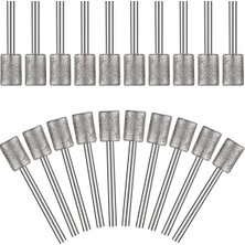 Sourcingasia 10 Adet Elmas Bit Elmas Taşlama Uçları Kafa 1/8 Shank 8mm Silindir Kafası Elmas Çoğu Döner Aracı Bit Öğütücü (Yurt Dışından)