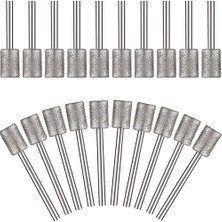 Sourcingasia 10 Adet Elmas Bit Elmas Taşlama Uçları Kafa 1/8 Shank 8mm Silindir Kafası Elmas Çoğu Döner Aracı Bit Öğütücü (Yurt Dışından)