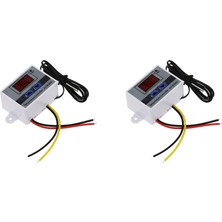 Sourcingasia 2x Dijital Sıcaklık Kontrol Cihazı Ekran Termostat Kontrol Anahtarı ve Termistör Sensörleri Sıcaklık Probu (12V 120W) (Yurt Dışından)