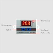 Sourcingasia 2x Dijital Sıcaklık Kontrol Cihazı Ekran Termostat Kontrol Anahtarı ve Termistör Sensörleri Sıcaklık Probu (12V 120W) (Yurt Dışından)