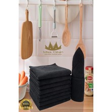 Missclean Diamond Seri Siyah Renk Mikrofiber Temizlik Bezi 40x40 cm 3 Adet Yüksek Emicilik