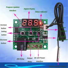 Sourcingasia Yenı Dijital Termostat Dc 12 V Sıcaklık Kontrol Cihazı W1209 Sensörlü Anahtarı Iyi Etki ve Kullanımı Kolay (Yurt Dışından)