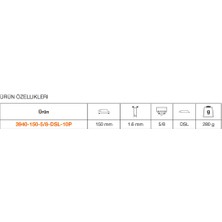 Bahco İsveç Yapımı Tilki Kuyruğu Bıçağı 3940-150-5/8-DSL-10P