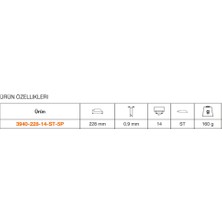 Bahco İsveç Yapımı Tilki Kuyruğu Bıçağı 3940-228-14-ST-5P