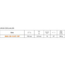 Bahco İsveç Yapımı Tilki Kuyruğu Bıçağı 3940-150-10-ST-10P