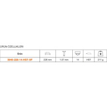 Bahco İsveç Yapımı Tilki Kuyruğu Bıçağı 3940-228-14-HST-5P