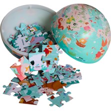 Gürbüz Yayınları 15 cm Çocuk Denizkızı Küre + Puzzle Kıds Mermaid Journey Globe + Puzzle 54PCS