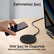Bix BXMG15 15W Manyetik Kablosuz Şarj Cihazı Siyah iPhone 12/13/14/15 Serisi ile uyumlu
