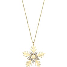 Altın Kar Tanesi Kolye