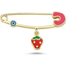 Altın Mineli Çilek Bebek İğnesi