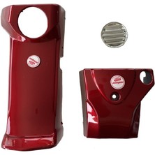 Yerli Kontak Plastiği+Ön Panel (3lü) E-Bike Trans Kırmızı Yerlı