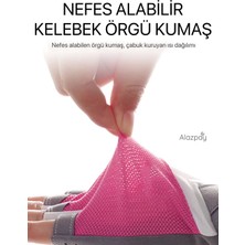 Alazpay Yarım Parmak Terletmez Fitness Pilates Yoga Bisiklet Egzersiz Avuç Içi Kaymaz Spor Eldiven