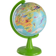 Gürbüz Yayınları 15 cm Dinazor Küre + Puzzle Kids Dino World Globe + Puzzle 54PCS