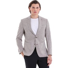 HTML Bordo Slim Fit Desenli Mono Yaka Casual Ceket