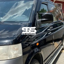 Fruens Volkswagen Transporter T5 2004-2009 Uyumlu Batman Yarasa Ayna Kapağı Piano Black Abs Plastik