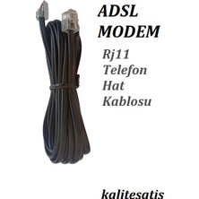Kaliteli 3 Metre Adsl Modem Telefon Hat Kablosu RJ11  (1 Adet )