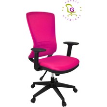 Egesit Ofis Fileli Çalışma Koltuğu Tokyo-31 Pembe Renk