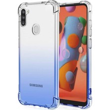 HappyCase Samsung Galaxy A11 Köşeli Şeffaf Anti Shock Silikon Kılıf