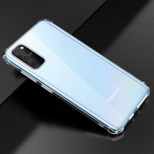 HappyCase Samsung Galaxy A91 / S10 Lite Köşeli Şeffaf Anti Shock Silikon Kılıf