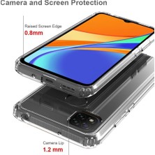 Xiaomi   Redmi 9c Köşeli Şeffaf Anti Shock Silikon Kılıf