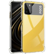 HappyCase Xiaomi   Poco M3 Pro Köşeli Şeffaf Anti Shock Silikon Kılıf