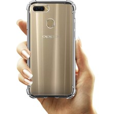 HappyCase  Oppo A12 Köşeli Şeffaf Anti Shock Silikon Kılıf