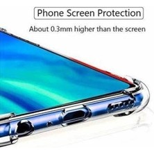  Oppo Reno 3 Köşeli Şeffaf Anti Shock Silikon Kılıf