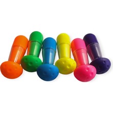 Cmk cm k Mantar Şekilli Mini Fosforlu Kalem Seti 6'lı Paket