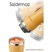 Vagonlife Tkk 630 ml Özel Seri Çelik Mug Kahve Bardağı Pipetli rahat Içim 6 Saat Sıcak 12 Saat Soğuk Termos -2023 630 ml