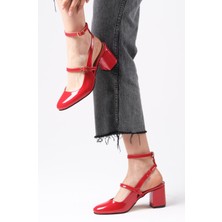 Mio Gusto Inessa Kırmızı Arkası Açık Kadın Topuklu Ayakkabı