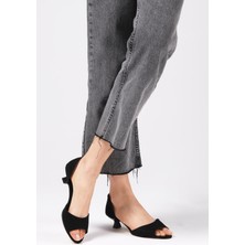 Mio Gusto Adrian Siyah Renk Kadın Kısa Topuklu Ayakkabı