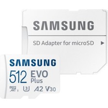 Samsung Evo Plus 512GB Microsd MB-MC512KA/TR Beyaz Hafıza Kartı (Samsung Türkiye Garantili)