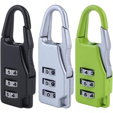 Safety1 3 Haneli Şifreli Bagaj Kilidi Seyahat Sıfırlanabilir Asma Kilit Çinko Alaşım Gümüş Ton 53X26X11MM (Yurt Dışından)