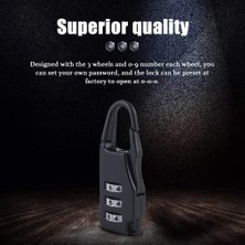 Safety1 3 Haneli Şifreli Bagaj Kilidi Seyahat Sıfırlanabilir Asma Kilit Çinko Alaşım Gümüş Ton 53X26X11MM (Yurt Dışından)