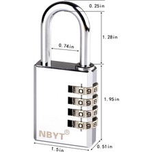 Safety1 Şifreli Kilit 4/6 Haneli Açık Su Geçirmez Asma Kilit Okul Spor Salonu Dolabı, Spor Dolabı, Çit, Alet Kutusu, Kapı, Kasa, Çile Depolama T3513-SS(1.5IN) (Yurt Dışından)