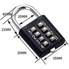 Safety1 Glorymm Mini Şifre Kilidi 3 Haneli Numara Kodu Bagaj Bavul Soyunma Güvenli Küçük Metal Asma Kilit Mini Kod Kilidi, Mavi (Yurt Dışından)