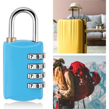 Safety1 Soyunma Için 4 Haneli Kombinasyon Asma Kilit, Römork Bavul Siyah 1size Için Paslanmaz Çelik Disk Kombinasyon Asma Kilit Mini Kilit (Yurt Dışından)